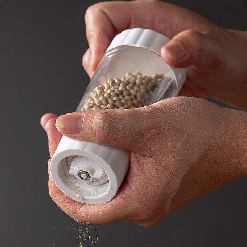 1PC Household Pepper Grinder Rotary Manual Sea Salt Pepper Seasoning Bottle Grinder Glass Seasoning Bottle 1pc