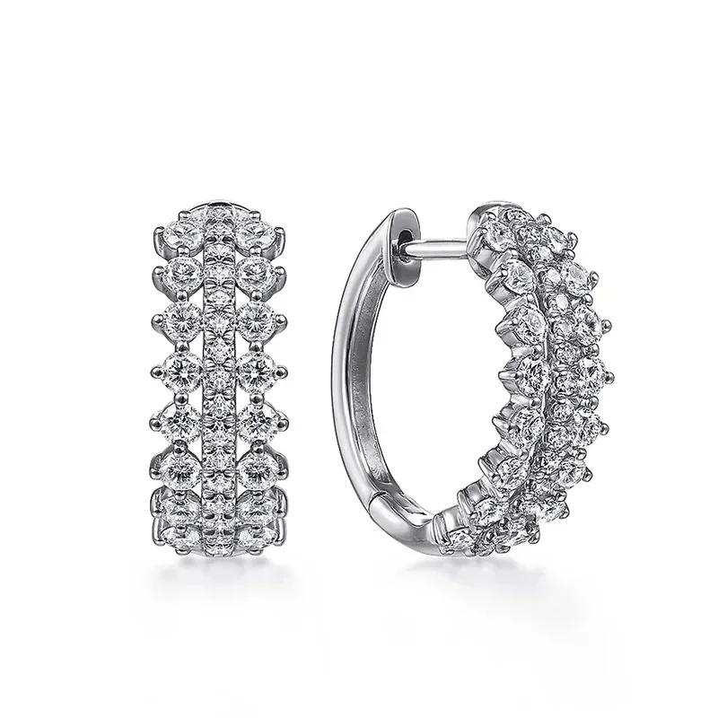 Fashionable Small Fresh Earrings Ins Style Personalized Mosonite Sparkling Light Luxury Jewelry Headpiece For Women