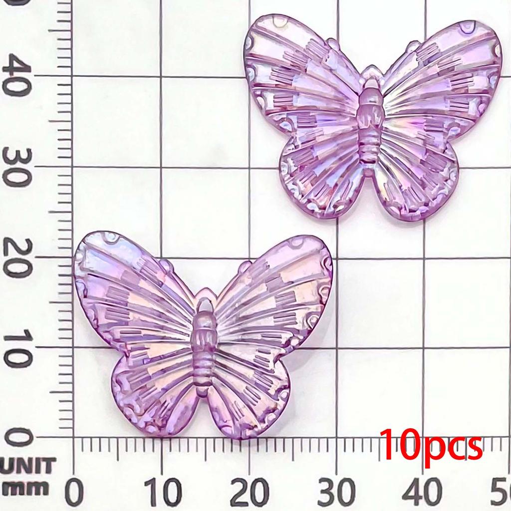 10/12pcs 22*30mm Colorful Butterfly Charms Acrylic Pendants for DIY Bracelet Necklace Earrings Jewelry Making Accessories