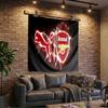Arsenal Fotballklubb Embleme Vevd Teppe Barnerom Vevd Teppe, Tilbehør til Soverom, Stue, Internatrom Veggdekor Vifte Bursdagsgaver