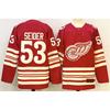 Mens Retro Ice Hockey Jersey Custom Number 71 88 Larkin DeBrincat Datsyuk Cotton Blend Practice Uniform