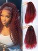 Synthetic  Wigs 20-inch Drawstring Ponytail Deep Curly Heat Resistant Ponytail Extension Afro Style Kinky Curly Hair Pieces for Women