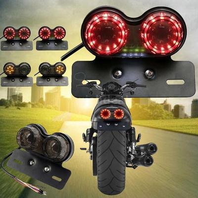 Uniwersalne motocyklowe zmodyfikowane światła LED tylne kierunkowskazy tylne światła hamowania samochodu lampa błyskowa Racer;