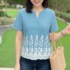 ZANZEA Women Polka Dot Print Casual V-Neck Loose Short Sleeve Blouse