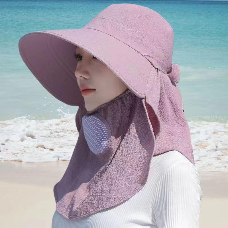 Summer All-round Sun Protection Cap Breathable Face Mask Neck Protection Integrated Sun Hat UV Protection Outdoor Sun Hat