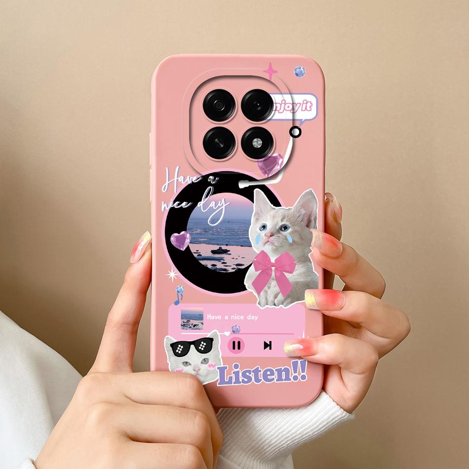 For Oppo A5 Pro 5G Phone Case Cute Cartoon Back Cover For Oppo A 5 2025 Full Protection Soft Liquid Silicone Anti Drop Housing