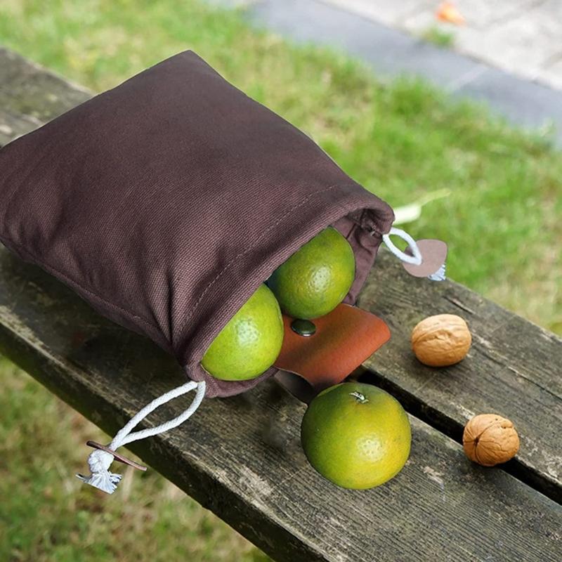 Fruit Picking Bag Foraging Bag Mushroom Foraging Pouches Belt Pouch for Camping Hiking Harvesting Collecting
