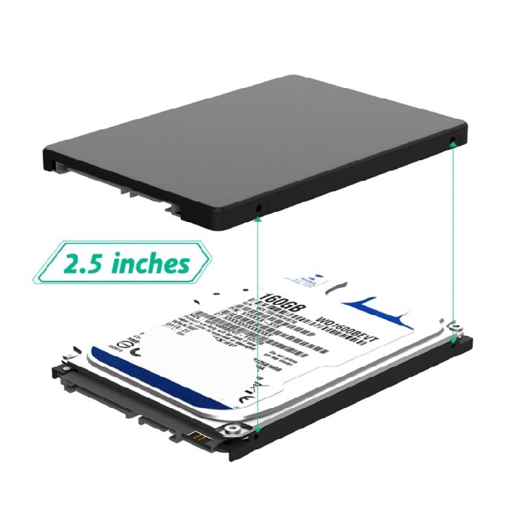 SSDs Adapter Kombinieren M.2 mSATA zu 2,5 Zoll SATA3.0 Adapter Konverter mit Kunststoffgehäuse Externes SSDs Gehäuse Box