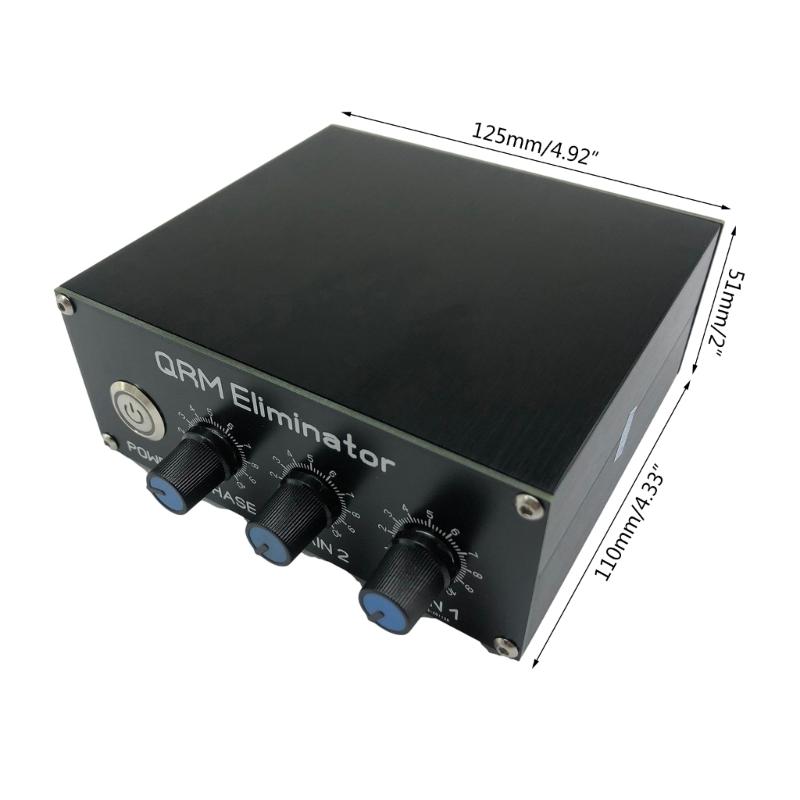 1 Set Professional QRM Eliminators with PTT Cable & Power Cord Improved Signal Quality for Radio TV Broadcast Equipment