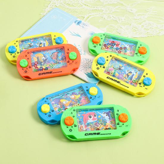 Cartoon Game Console Interesting Water Ring Toss Large Screen Retro Style Interactive Game Thinking Ability Plastic Children Handheld Game