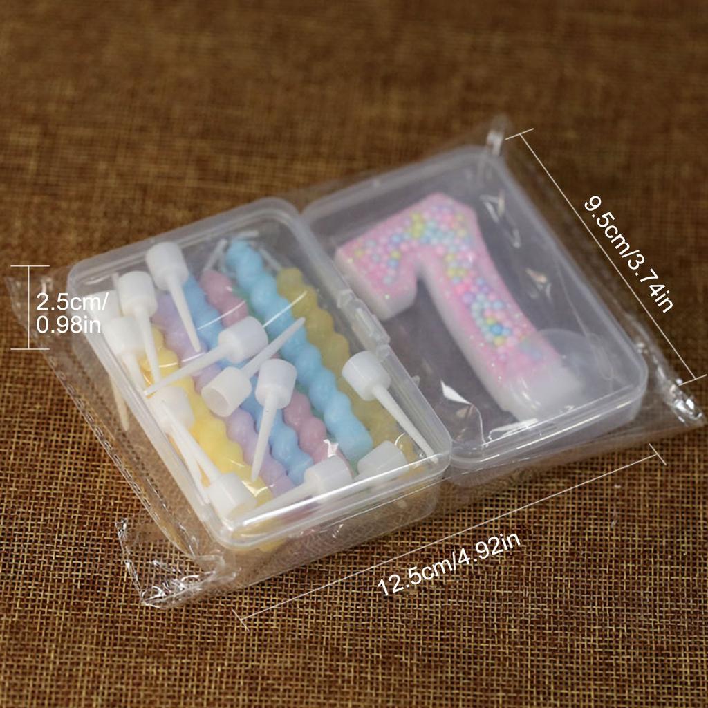 Macaron Colored Ball Threaded Candle Set Birthday Candle Decoration