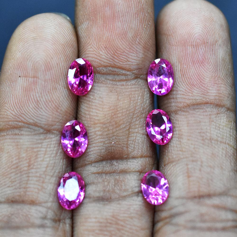 

Сертифіковаваний Натуральний 12 Карат Рожевий Сапфір Овальне Огранювання 7x5 мм Лот Дорогоцінний Камінь Безкоштовний Подарунок nsc-200 7 mm approx. рожевий