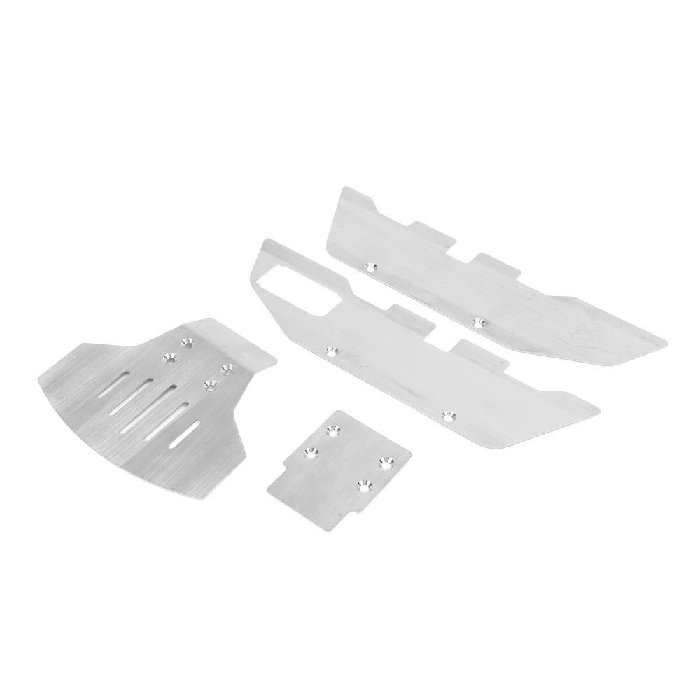 Stainless Steel Skid Plate Guard Chassis Armor for Traxxas 2WD 1/10 RC Car Upgrade Parts