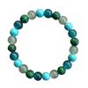 Malachite Turquoise Handmade Elastic Beaded Bracelet