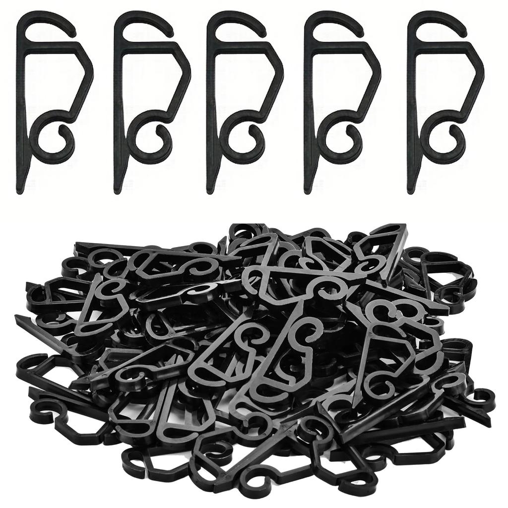 20-200Pcs String Lights Holder Light String Clips Outdoor Gutter Clip Holiday Wire Clamp Festival Halloween Christmas Decoraton