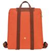 Longchamp Le Pliage Einfarbig Reißverschluss Geprägtes Logo Druckknopf Segeltuch Rucksack Damenrucksack Orange 1699089P85