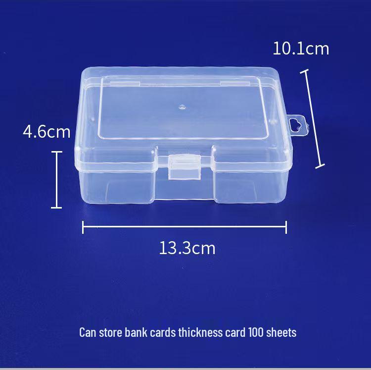 Rectangular Transparent PP Plastic Storage Box for Stationery, Cards, Hardware, Jewelry, and Fishing Gear