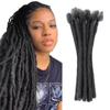 H&STAR Synthetic 8Inch Handmade 10strands Braids Dreadlocks Hair Extension Hair Black Brown Reggae Wig for Men Women