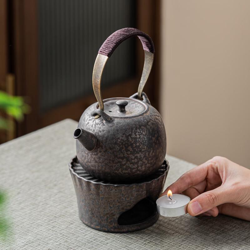 Yi Ceng Gilded Iron Glaze Ceramic Tea Kettle