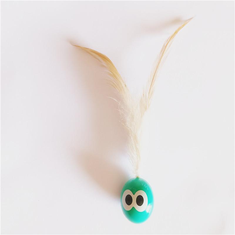 

3/5 Pack Cat Toy Balls with Feather Tails - Stimulate Instinctive Play, Enhance Pet - Owner Bond світло-зелений колір