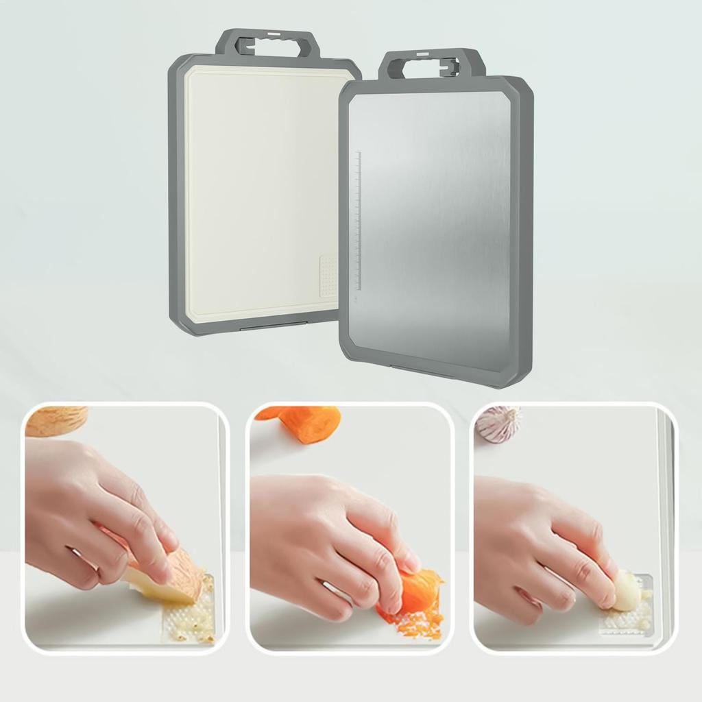 Double Sided Cutting Board Steel Cutting Board Non-Slip Mat Food Grade For Baking Camping BBQ Vegetable Prep Restaurant Outdoor
