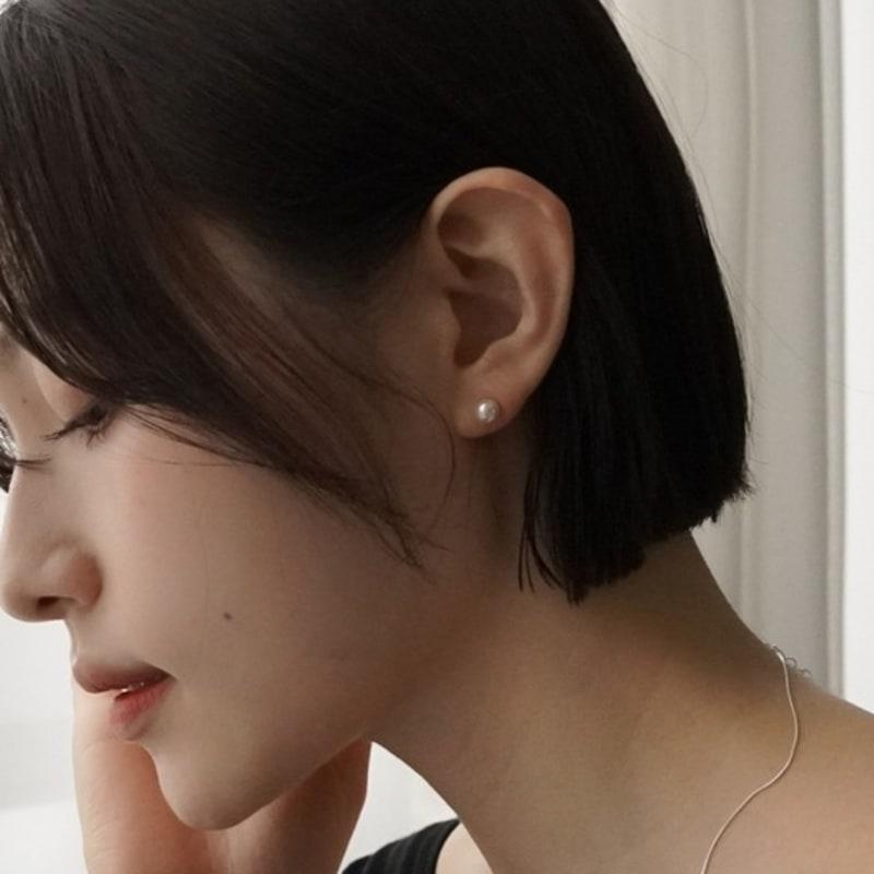 

gemade Pearl stud earrings #E004 Swarovski pearl 6mm