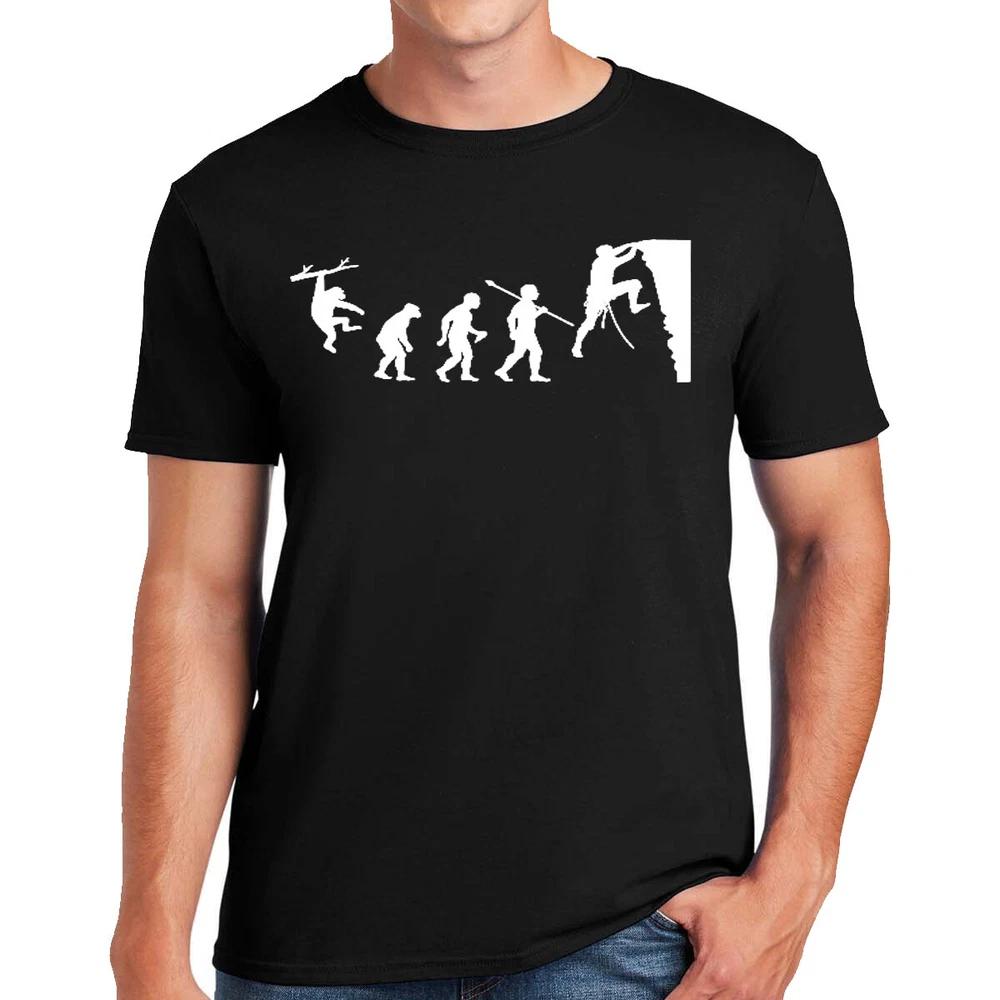 Evolution of rock climbing tshirt birthday costume fancy dress party top tee 2XL