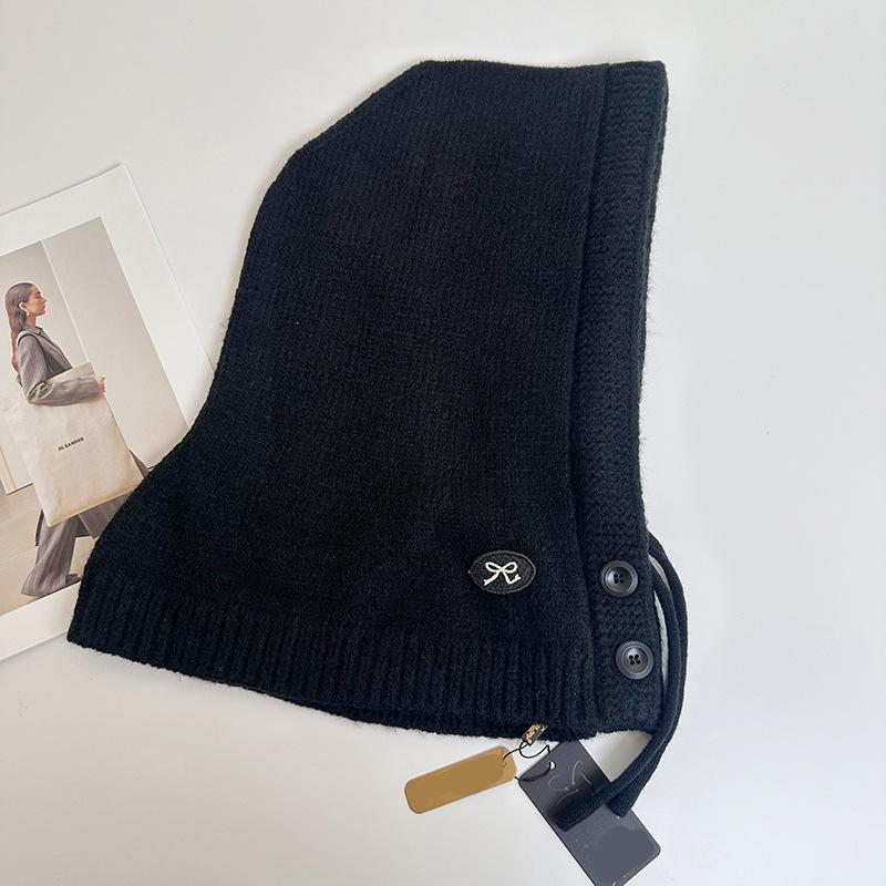 Balaclava Hat Women's Winter Korean Warm Hat Scarf Scarf Integrated Couple Ear Protection Shawl Knitted Hat