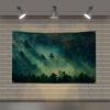 1 BUC Steaguri Banners Pădure Verde cu Patru Găuri Poliester Decor Exterior Cameră Estetic