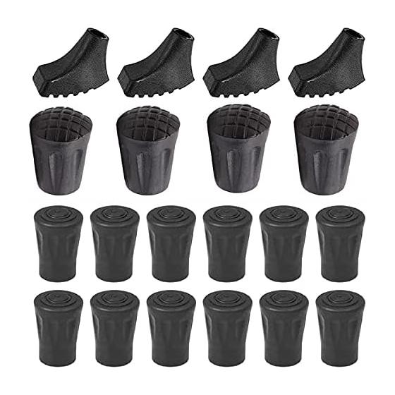 [Set of 20] Trekking Pole Rubber Cap Walking Pole Replacement Replacement Rubber Cover Stock Cap Basket Snow Basket