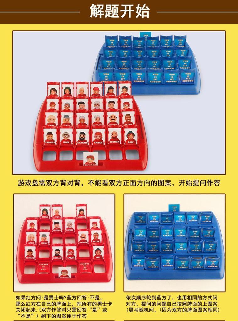 Raad Wie Ik Ben Bordspel Kinderen Educatief Interactief Speelgoed Ouder-Kind Familiefeest Draagbaar Kaartspel