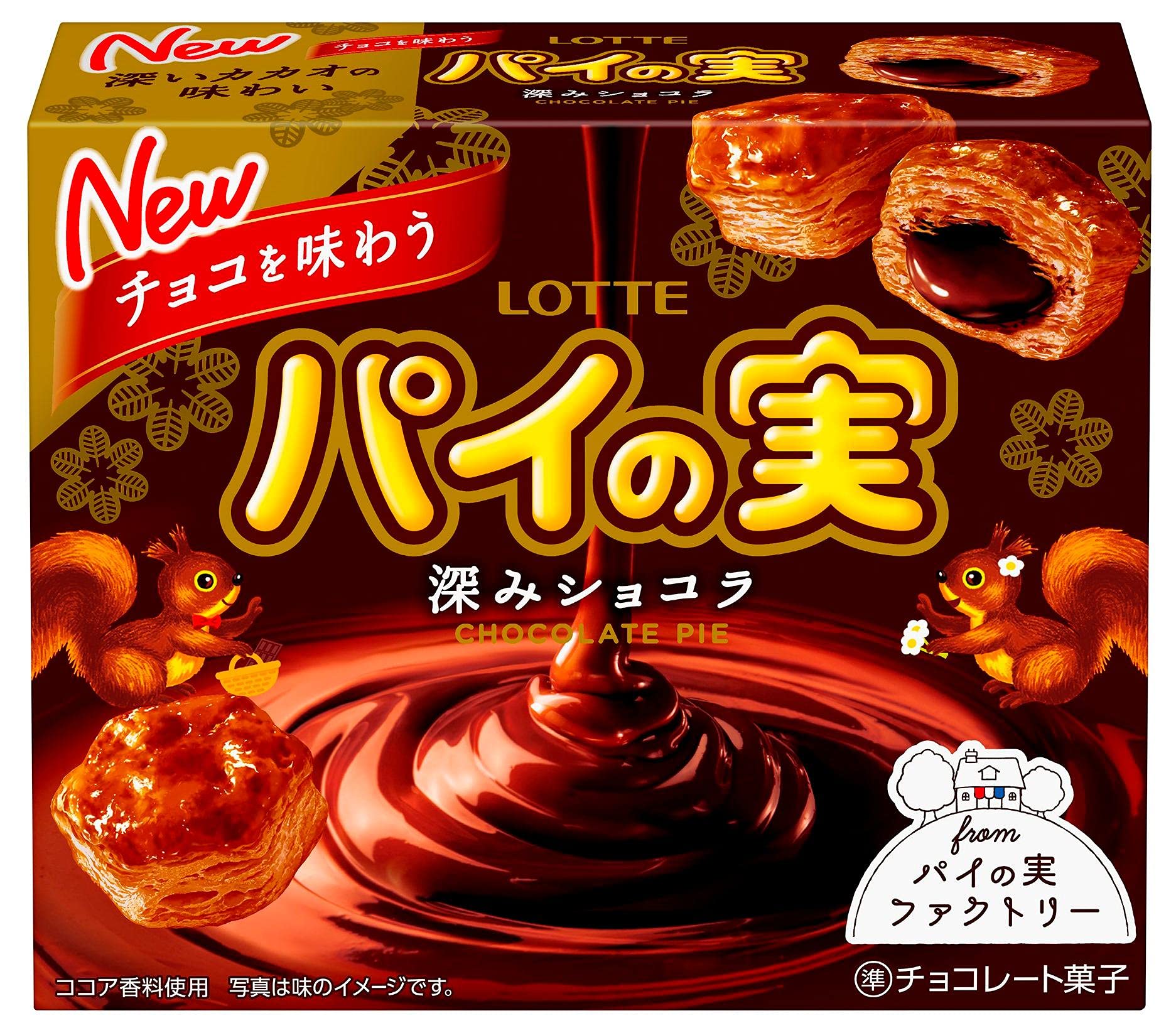 

Lotte Chocolate Taste Pie Fruit 69 г x 10 шт. (Глубокий шоколад)
