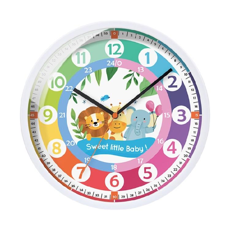 10inch Kids Learnings Clock, Kids Clock for Bedrooms, Playrooms Wall Decors