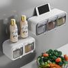 Gewürzbox für die Küche, an der Wand montierte Organizer-Boxen, Gewürztür-Aufbewahrung und Organisationsgläser für Gewürze, Haushaltsgeräte und Garten