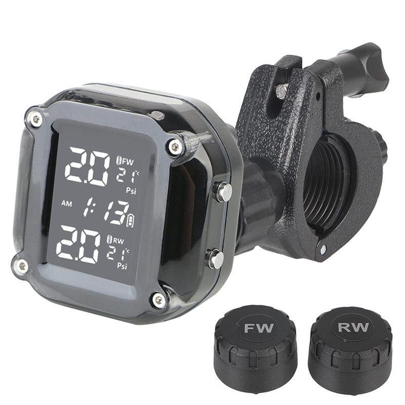 Sistema di Monitoraggio della Pressione degli Pneumatici TPMS per Moto Sensori Esterni Monitor Pressione Pneumatici Allarme Temperatura Pneumatici Moto