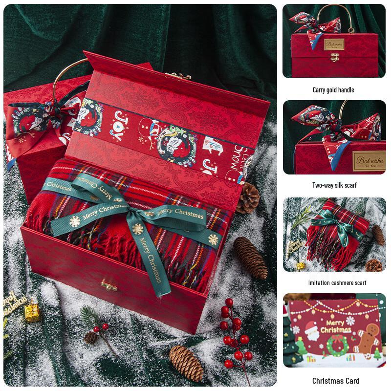 AQ Christmas & Holiday Gift Sets Hand-held Gift Box, Scarf