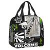Benutzerdefinierte Volcoms Symbol Tragbare Lunchboxen für Frauen Auslaufsicher Kühlende Thermische Isolierte Lebensmittel-Lunchtasche Büroarbeit