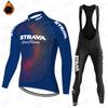 Fleece Fahrradtrikot Set Langarm Thermische Basisschicht Rennrad Männer Frauen Winterfahren