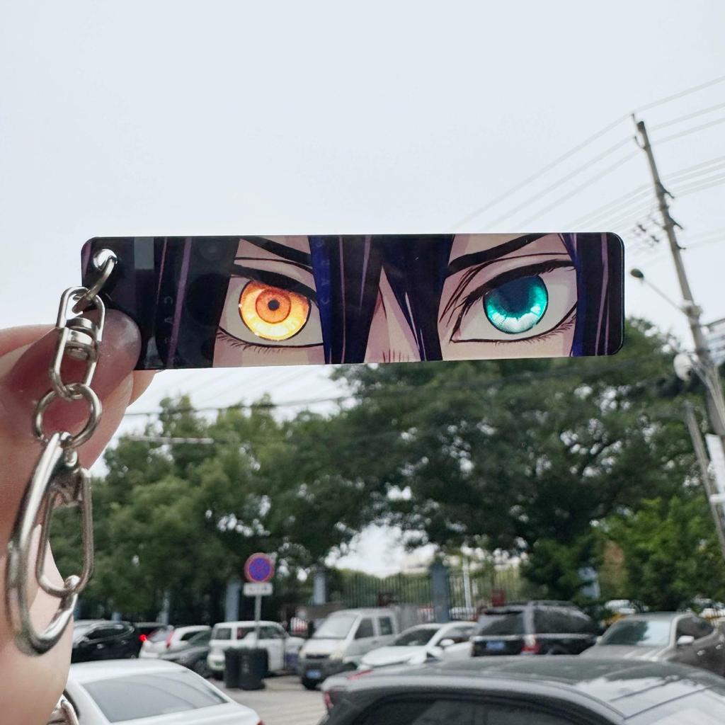 Colgante Llavero Anime Demon Slayer Kimetsu No Yaiba Kamado Tanjirou Doble Cara HD Colgante de Bolsa Regalo Para Fans Accesorios Cosplay Regalo de Joyería