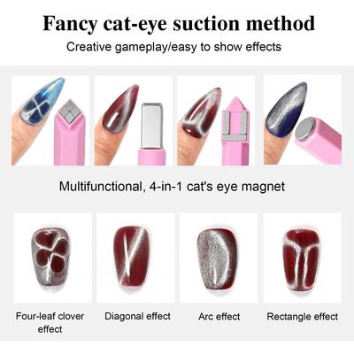 Tragbarer magnetischer Nagelstift für schnellen Katzenaugen-Effekt und kreative DIY-Maniküren, Nagelstudios