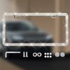 NEW 1/2PCS 31*16cm Bling Rhinestone License Plate Frame - Women's Crystal Car Frame Holder Accessories License Plate Covers Frames 6