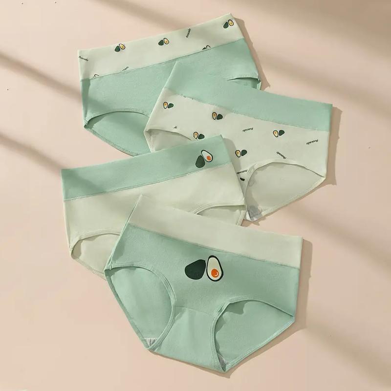 

4 шт. хлопковые женские трусики, дышащее нижнее белье, модные женские трусы с принтом, тонкие мягкие трусы с высокой посадкой, сексуальное женское нижнее белье M