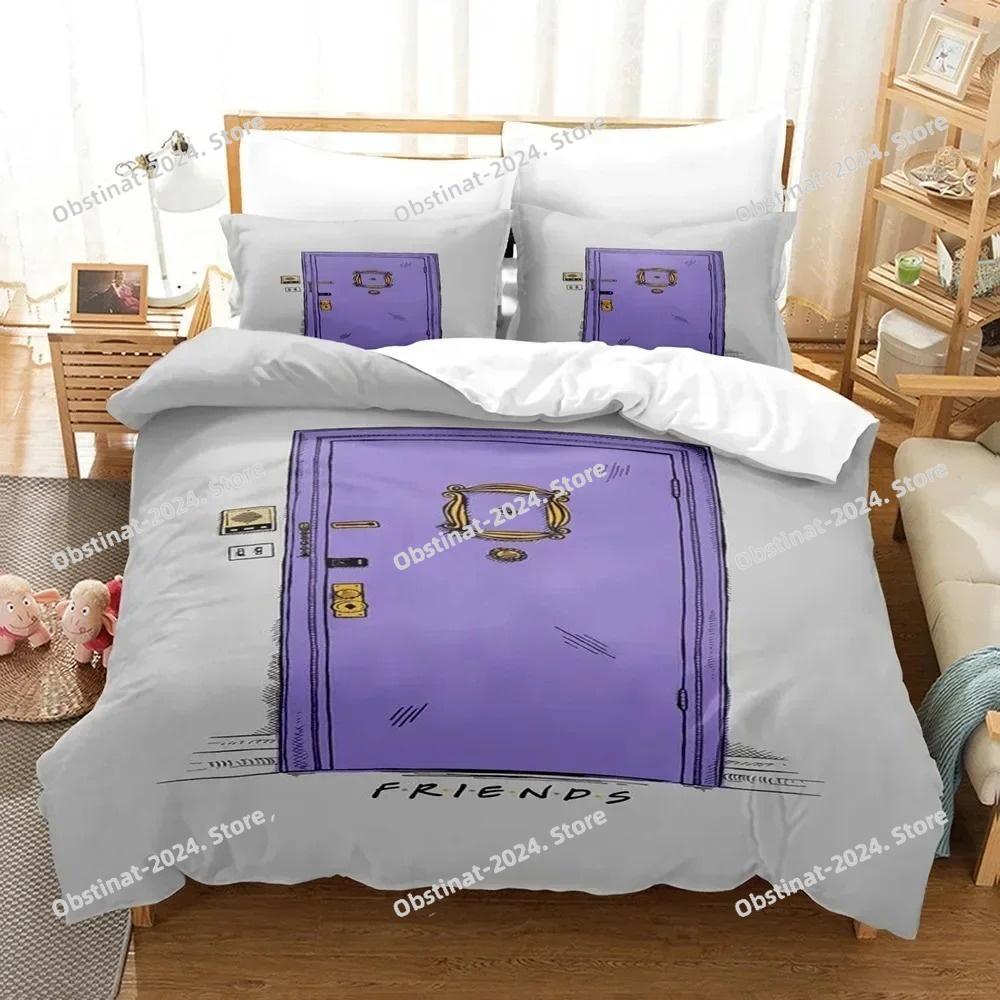 New 3D Friends Sets Bedding Set Printed Bed Set Duvet Cover Sheet Pillowcase Bed Soft Quilt Cover Full Queen King Size