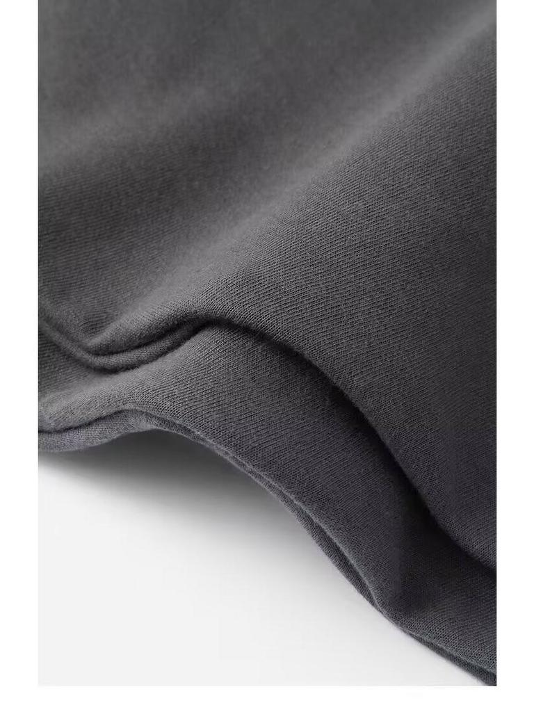 American Trendy Men's Crewneck Hoodie - Autumn/Winter 2025, Plus Velvet, Loose Fit, Long Sleeve, Base Layer