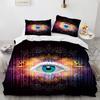 Big Eye Duvet Cover Cover Colourful Painting Art Comforter Cover King Queen Size for Teens Adults Kids Polyester Bedding Set