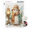 Frameless Pearl Painting Kit Cute Snowman Aesthetic Wall Art DIY Sparkling Bead Canvas Room Decor Creative Craft Holiday Festive
