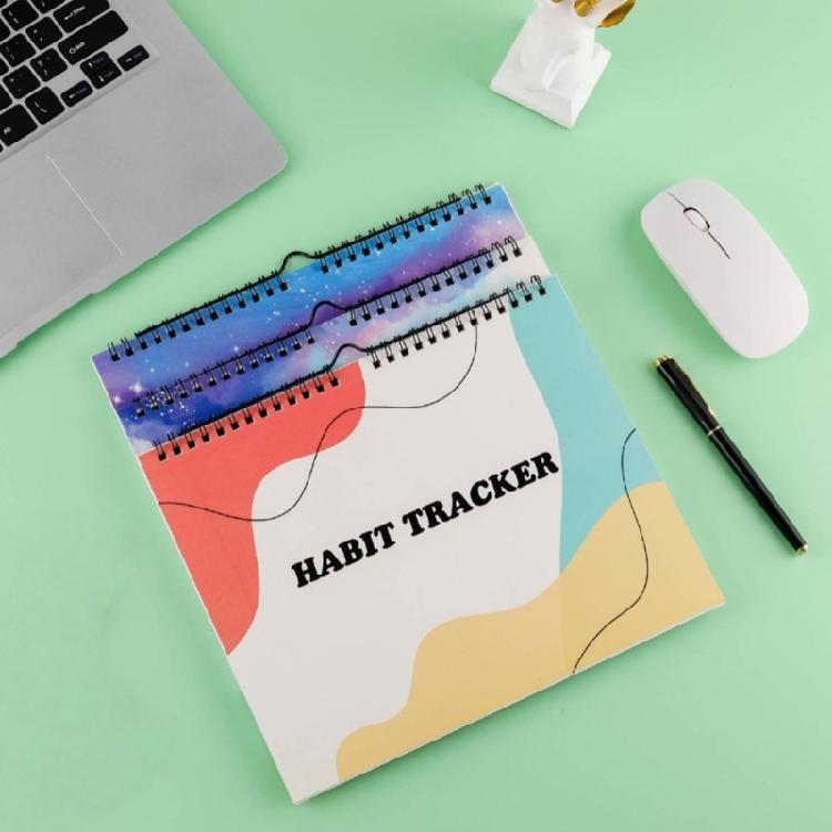 Daily Goal and Habits Trackers with Binding and Custom Layouts Colorful Habits Trackers Calendar for Daily Goal Setting
