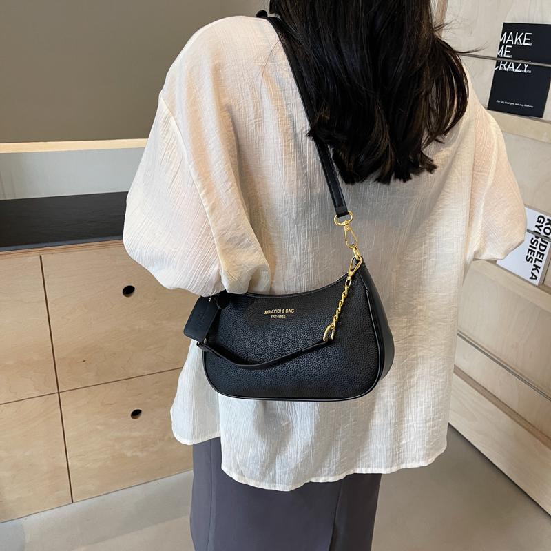 1 Piece of Pure Color Shoulder Bag for Women  Versatile Chain Crossbody Bag