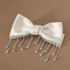 New Bow Rhinestone Tassel Hair Clips Barrettes Hairpins for Women Spring Ponytail Clips Girls Hair Accessories Shiny Headwear