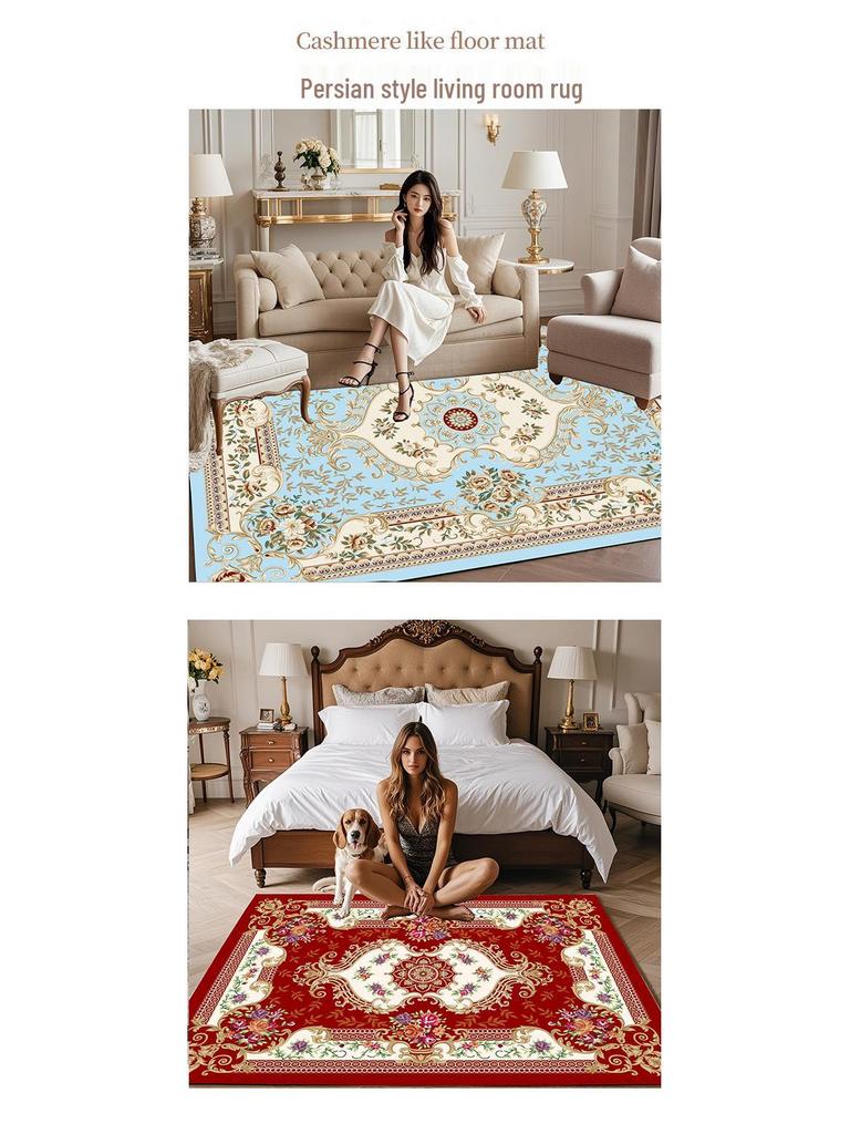 European Style Light Luxury Sofa Carpet for Living Room or Bedroom